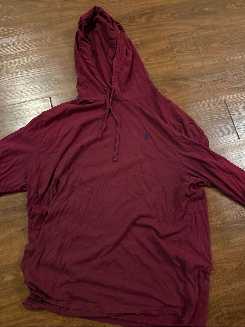 Polo by Ralph Lauren Maroon t shirt hoodie Blue Pony
